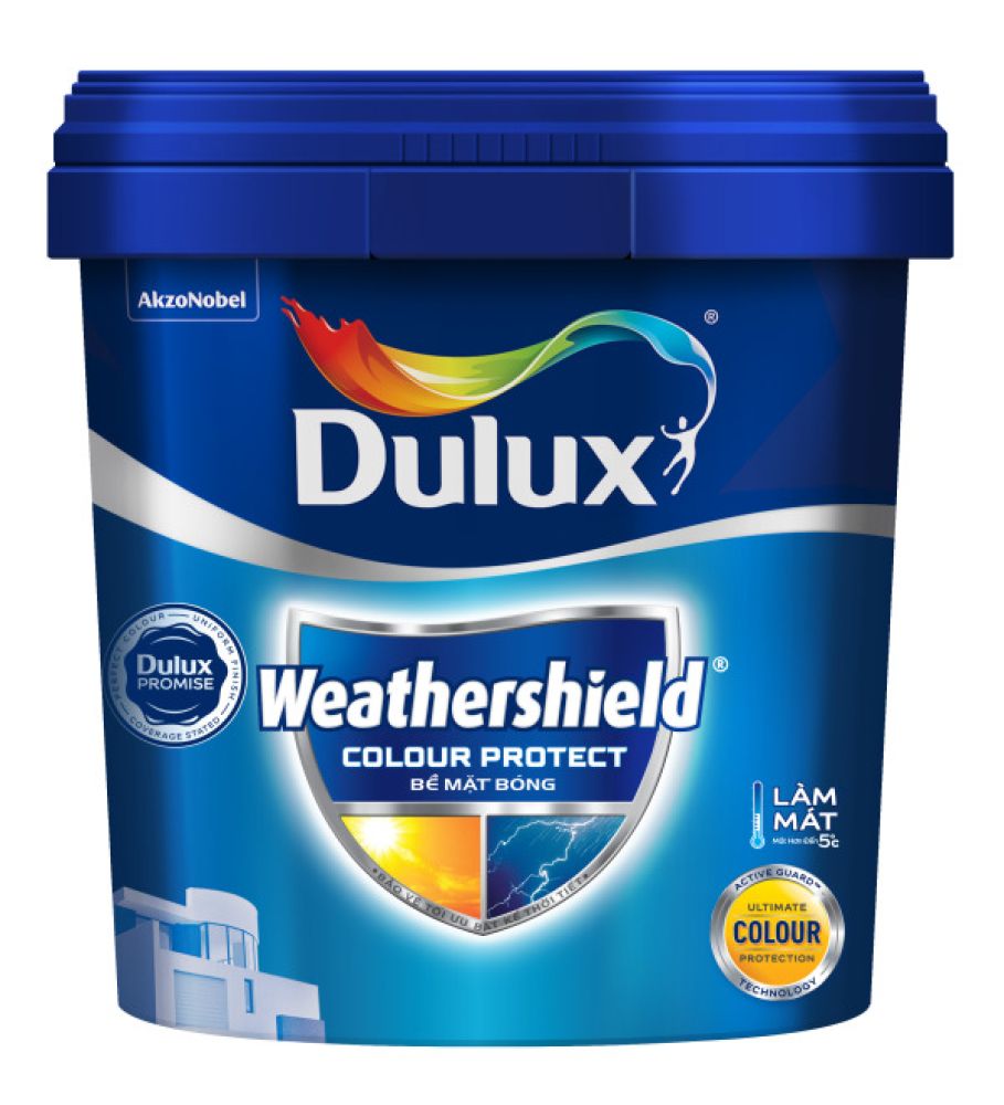 Sơn nước ngoại thất cao cấp Dulux Weathershield Colour Protect Bề mặt bóng DULUX-E023