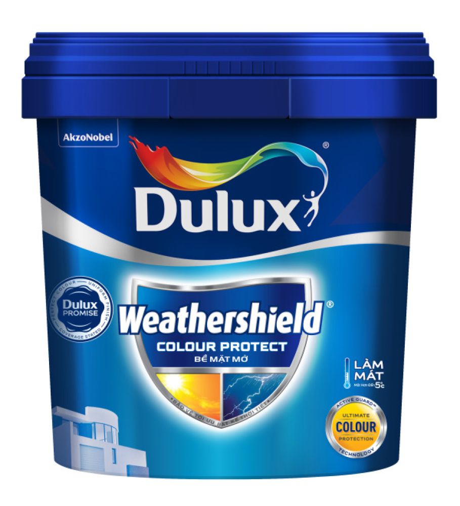 Sơn nước ngoại thất cao cấp Dulux Weathershield Colour Protect Bề mặt mờ DULUX-E015