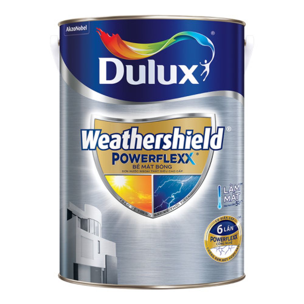 Sơn nước ngoại thất siêu cao cấp Dulux Weathershield Powerflexx Bề mặt bóng DULUX-GJ8B