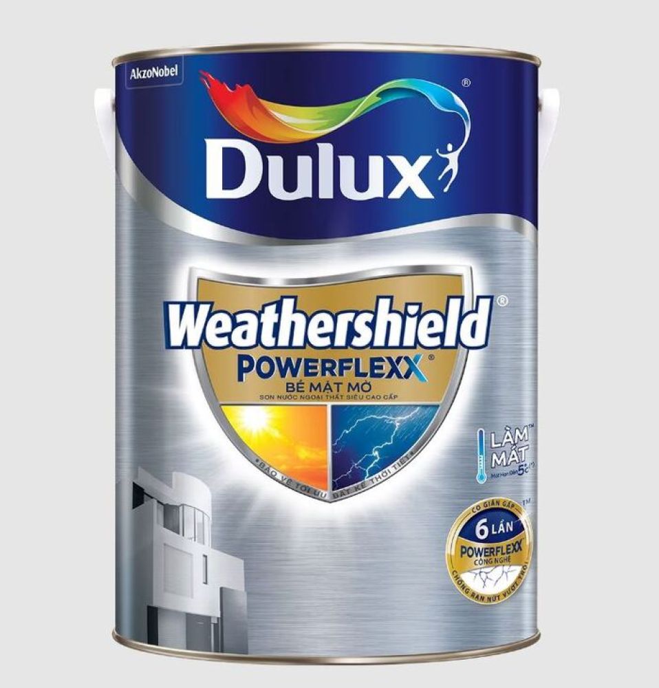 Sơn nước ngoại thất siêu cao cấp Dulux Weathershield Powerflexx Bề mặt mờ DULUX-GJ8