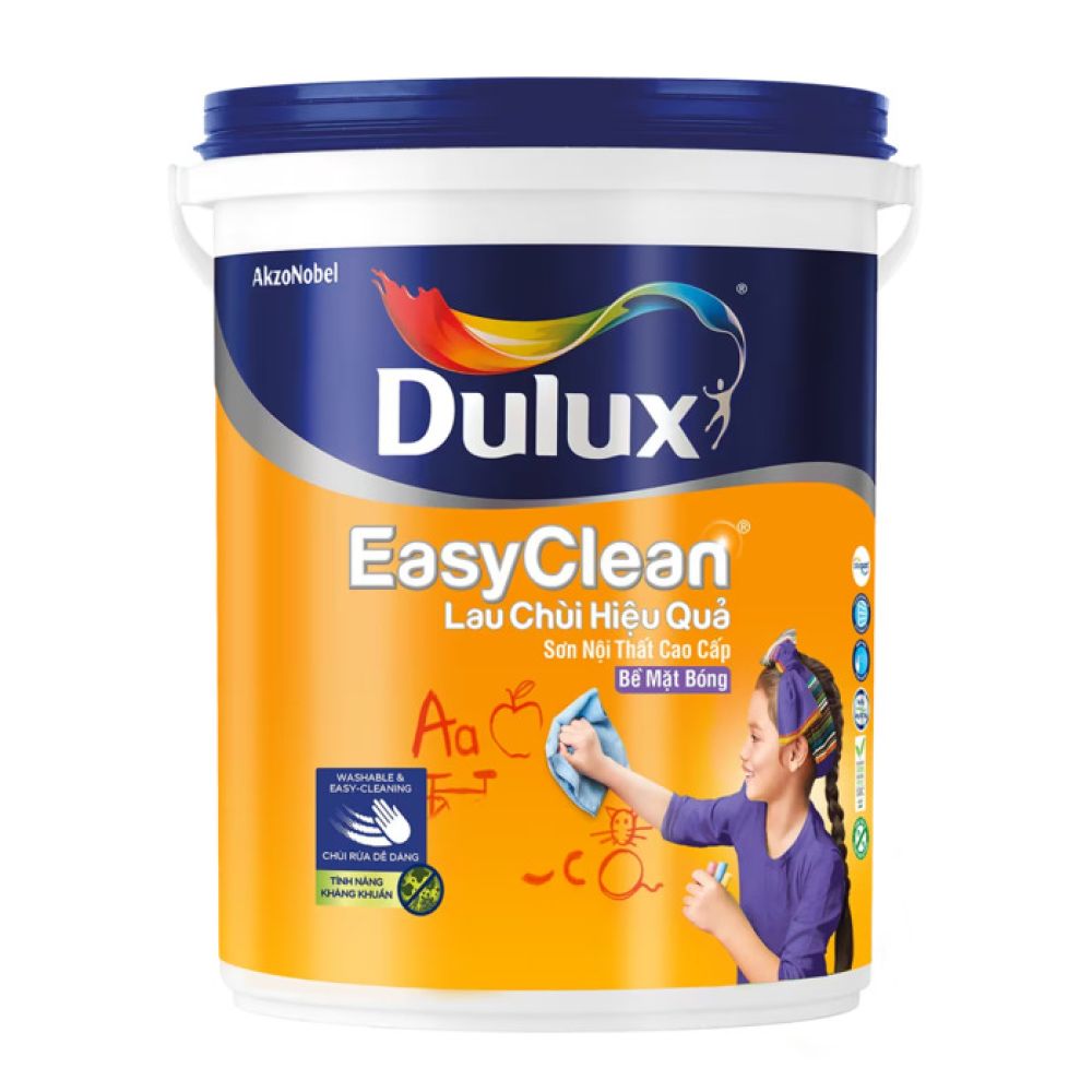 Sơn nước nội thất cao cấp Dulux Easyclean Lau Chùi Hiệu Quả Bề mặt bóng DULUX-A991B