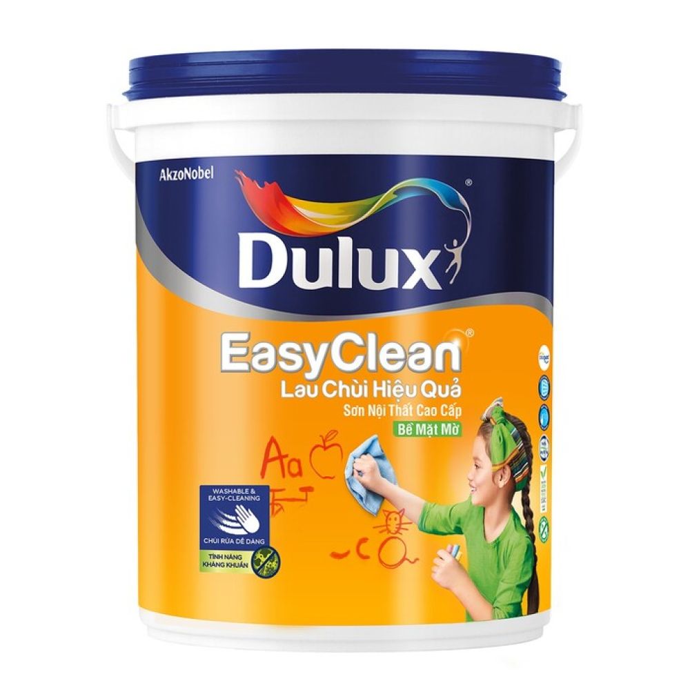 Sơn nước nội thất cao cấp Dulux Easyclean Lau Chùi Hiệu Quả Bề mặt mờ DULUX-A991