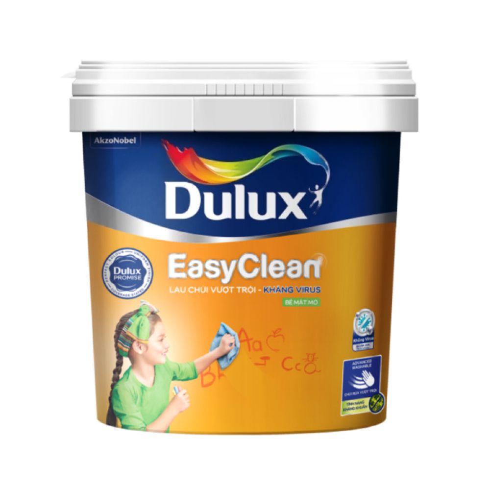 Sơn nước nội thất cao cấp Dulux Easyclean Lau Chùi Vượt Trội Kháng Virus Bề mặt mờ DULUX-99A